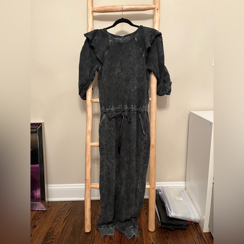Something Navy sweat jumpsuit